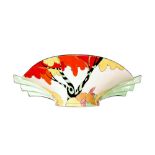Clarice Cliff - Honolulu - A shape 450 Daffodil bowl circa 1933 hand painted with a stylised tree