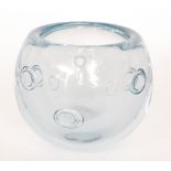 Gunnar Nylund - Stromberg - An ovoid crystal glass vase internally decorated with ariel rings