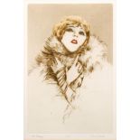 Frank Martin (1921-2005) - 'Mae Murray', a coloured copper plate etching, signed,