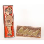 Noomi Backhausen - Soholm - A post war relief moulded rectangular wall plaque decorated with four