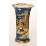 Wiltshaw and Robinson Carlton Ware - A 1920s Art Deco flared cylinder vase decorated in the Barge