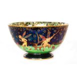 Daisy Makeig Jones - Wedgwood - A 1920s Fairyland Lustre footed bowl decorated in the Leapfrogging