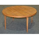 Amended description - Gordon Russell Furniture - A circular coffee table, on tapered legs,