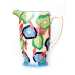 Clarice Cliff - Blue Chintz - A large Athens shaped jug circa 1932,