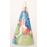 Clarice Cliff - Blue Chintz - A conical sugar sifter circa 1932,