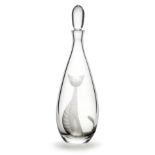 Vicke Lindstrand - Kosta - A post war clear crystal glass On The Tiles decanter,