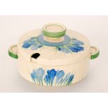 Clarice Cliff - Blue Crocus - An Odelon vegetable tureen and cover circa 1933,