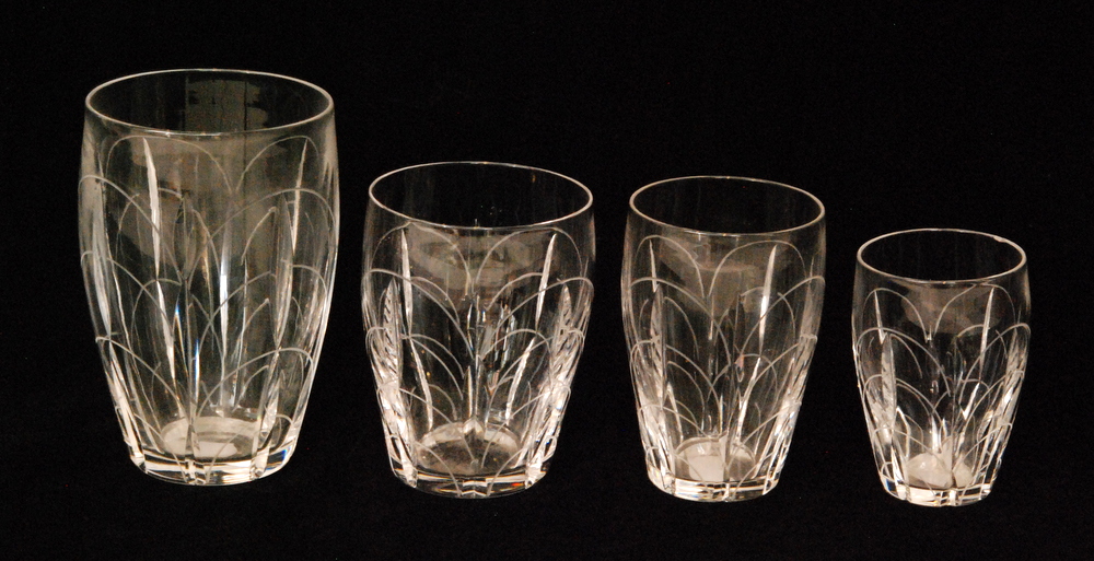 Clyne Farquharson - John Walsh Walsh - A suite of Kendal pattern cut crystal tumblers comprising