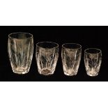 Clyne Farquharson - John Walsh Walsh - A suite of Kendal pattern cut crystal tumblers comprising
