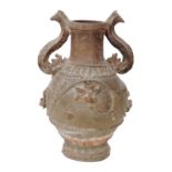 A large late 19th to early 20th Century Oriental Archaistic vase,