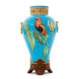 A late 19th Century Minton Aesthetic 'Cloisonne' vase attributed in design to Christopher Dresser,