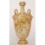 A late 19th Century Royal Worcester shape 1399 vase,