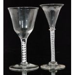 An 18th Century drinking glass circa 1765,