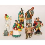 Six assorted Royal Doulton figurines comprising Carpet Seller HN1464, The Foaming Quart HN2162,