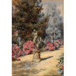 BEATRICE PARSONS (1870-1955) - A classical statue in a sunlit woodland glade, watercolour, signed,