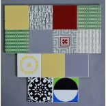 Carter & Co - A collection of assorted 1950s to 1970s dust pressed tiles to include a black and