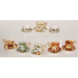 A quantity of 20th Century miniature wares to incude eight Lime House Studio teacups and saucers