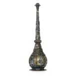 An early 19th Century white metal filigree mesh rose water sprinkler decorated in the Islamic taste