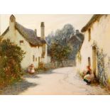 JOHN WHITE, RBA,RI (1851-1933) - 'The Doll, Netherton, Devon', watercolour and body colour, signed,