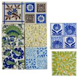 Unknown - Eight assorted late 19th Century Dutch plastic clay tiles to include decorated in the