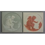 Unknown - Two late 19th to early 20th Century bisque moulded plaques each depicting a figure