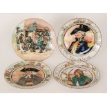 Seven assorted Royal Doulton Series Ware plates comprising The Doctor, The Jester, The Squire,