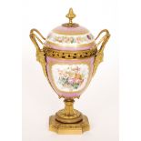 A 19th Century ormolu mounted vase and cover,