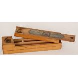 An early 20th Century beech pencil case,