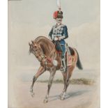 RONALD DUKESILL MOORE (1900-1985) - A Hussar on horseback,