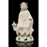 A Ching Dynasty 19th Century Chinese blanc de china Guanyin,