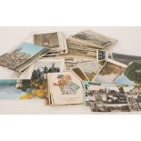 A collection of Edwardian and later postcards to include real photographs,