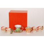 Four Royal Doulton miniature toby jugs each modelled as Santa Claus to include D6950, D6980, D7020,