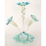 A late 19th Century Stourbridge glass epergne,