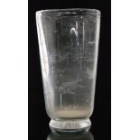 A 1930s Orrefors clear crystal glass vase designed by Edward Hald,