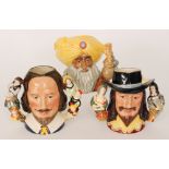 Amendment - Three Royal Doulton character jugs comprising The Snake Charmer D6912,