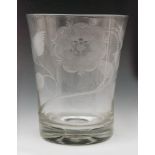 An 18th Century glass Jacobite tumbler circa 1755,