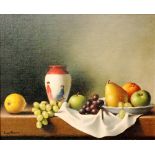 CHRISTOPHER CAWTHORNE (CONTEMPORARY) - A still life with grapes,