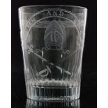 A late Georgian glass tumbler circa 1810,