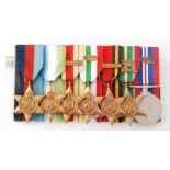 A Second World War medal group comprising 39-45, Atlantic, Africa, Italy,