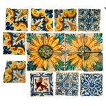 Unknown - A small collection of assorted 17th and 18th Century Spanish plastic clay tiles to