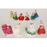 Four assorted small Royal Doulton ladies comprising Kirsty HN3213, Sunday Best HN3218.