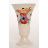 A Clarice Cliff Anemone pattern shape 702 posy vase circa 1936,
