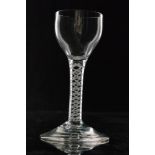 An 18th Century drinking glass circa 1765,