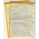 Rare Private Account Manuscript: [Kavanagh (Patrick)] A Manuscript Account, 11 pages,