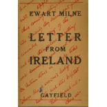 Presentation Copies to Dr. Maurice Craig, etc Milne (Ewart) Letter from Ireland, roy 8vo D.