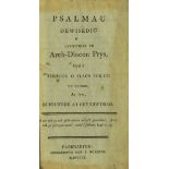 Early Welsh Printing: Psalmau Dewisedig OGyfierthiad Yr arch - Diacon Prys, sm. 8vo, Caernarfon