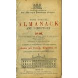 Directory: The Post Office Almanack and Directory for 1846, sm. 8vo D. (Purdon Bros.) 1846.