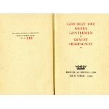Rare First Edition - Poetry Hemingway (Ernest) God Rest You Merry Gentlemen,