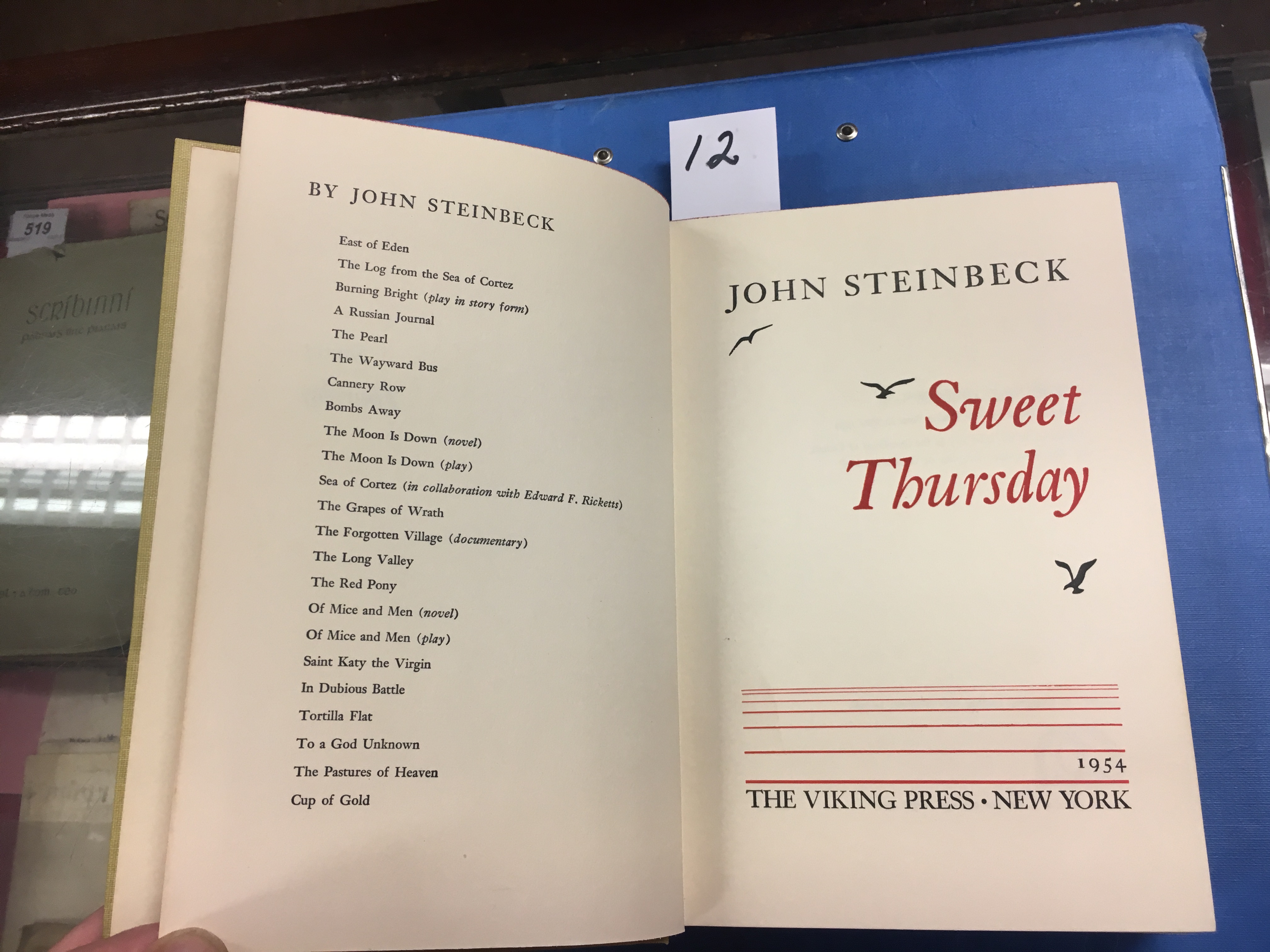 Steinbeck (John) Sweet Thursday, 8vo, N.Y. (The Viking Press) 1954, First Edn. hf. - Bild 10 aus 16