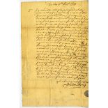 Late 17th Century Letter - Re Lands in Galway Manuscript: An ALs.